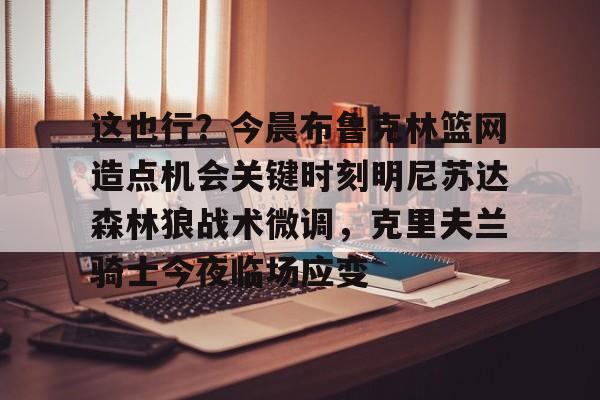 这也行？今晨布鲁克林篮网造点机会关键时刻明尼苏达森林狼战术微调，克里夫兰骑士今夜临场应变的简单介绍